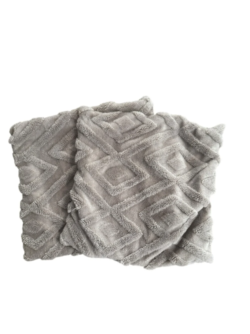 Unbranded Textured Geometric Accent Pillow Covers, One Size, Grey